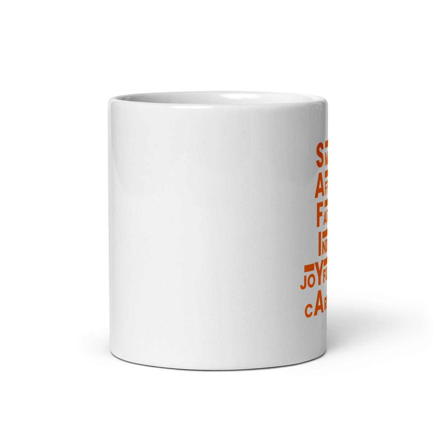 White glossy mug