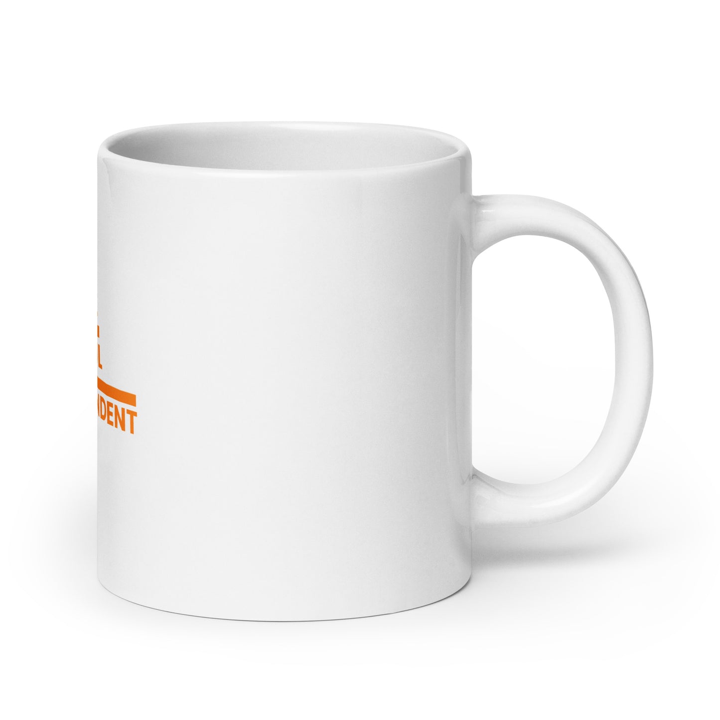 White glossy mug